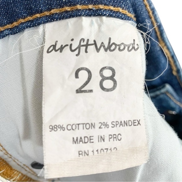 Driftwood Embroidered Jeans Size 28 - Picture 8 of 8